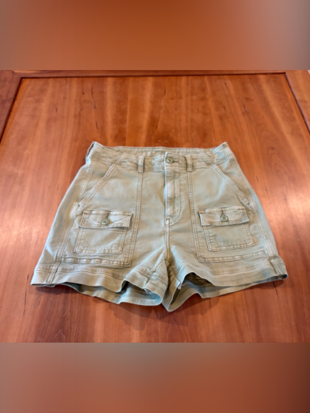 American Eagle Casual Women's Utility Stretch Shorts in Sage Green size 4